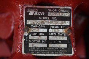 15 HP Taco Centrifugal Pump Surplus Group