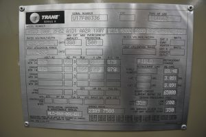 250 Ton Trane Air-Cooled chiller Surplus Group