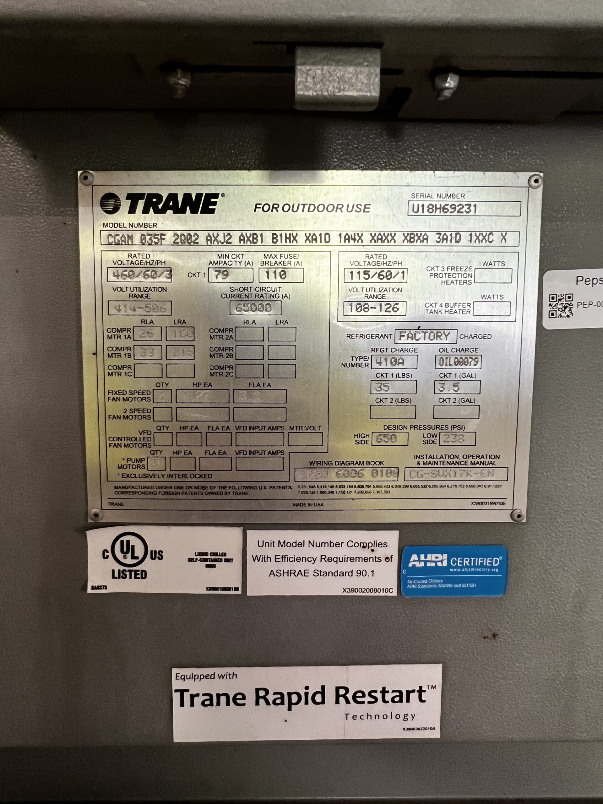 35 Ton Air-Cooled Chiller