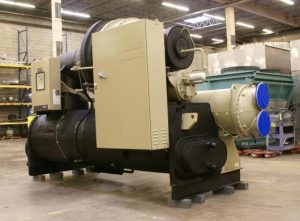 Used trane 450 ton water cooled chiller 1999  2